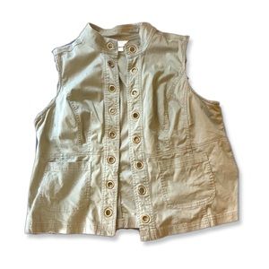 Vest cj banks plus size  olive green grunge